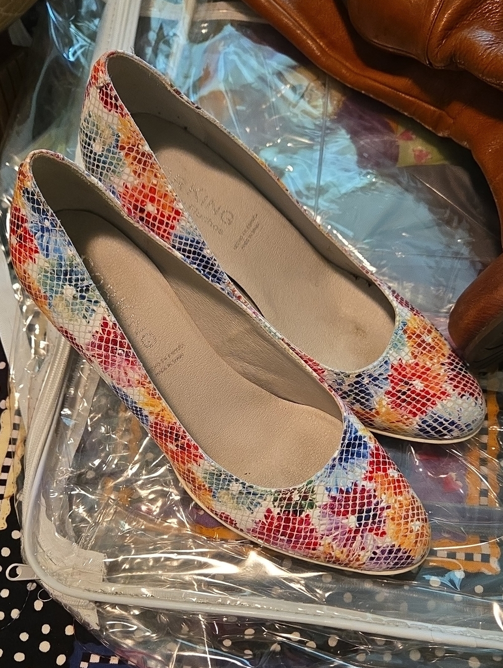 Multicolor Floral Snake-Print  Keather Pump Dorking